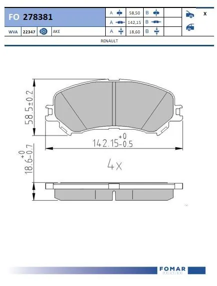 Brake Pad Set, disc brake